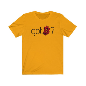 Crypto Clothing Bitcoin Shirt: Got Bitcoin? Red