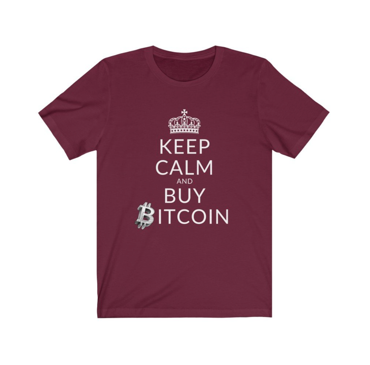 Crypto Clothing Bitcoin Shirt: Keep Calm and Buy Bitcoin