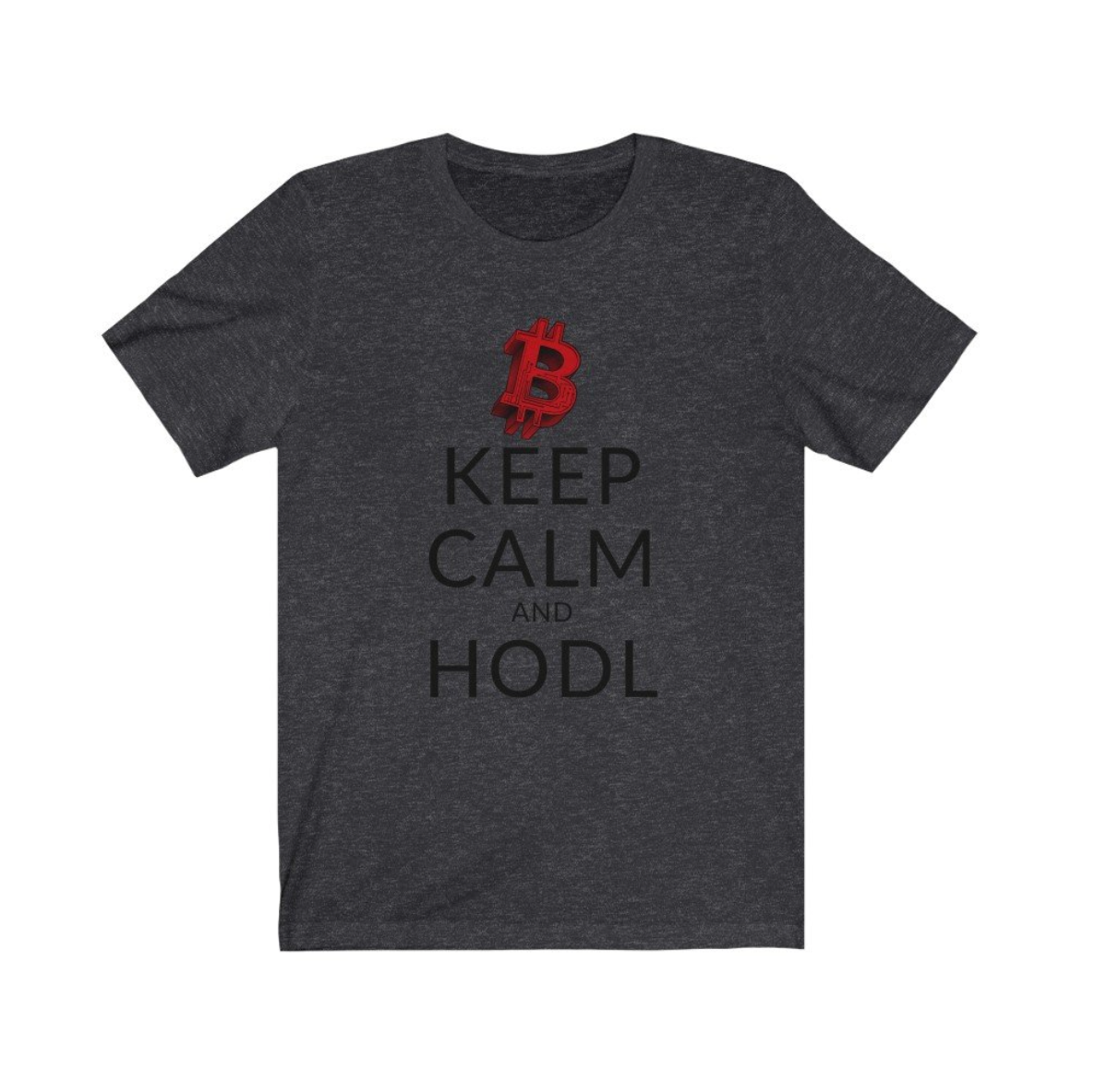 Crypto Clothing Bitcoin Shirt: Keep Calm and HODL Red