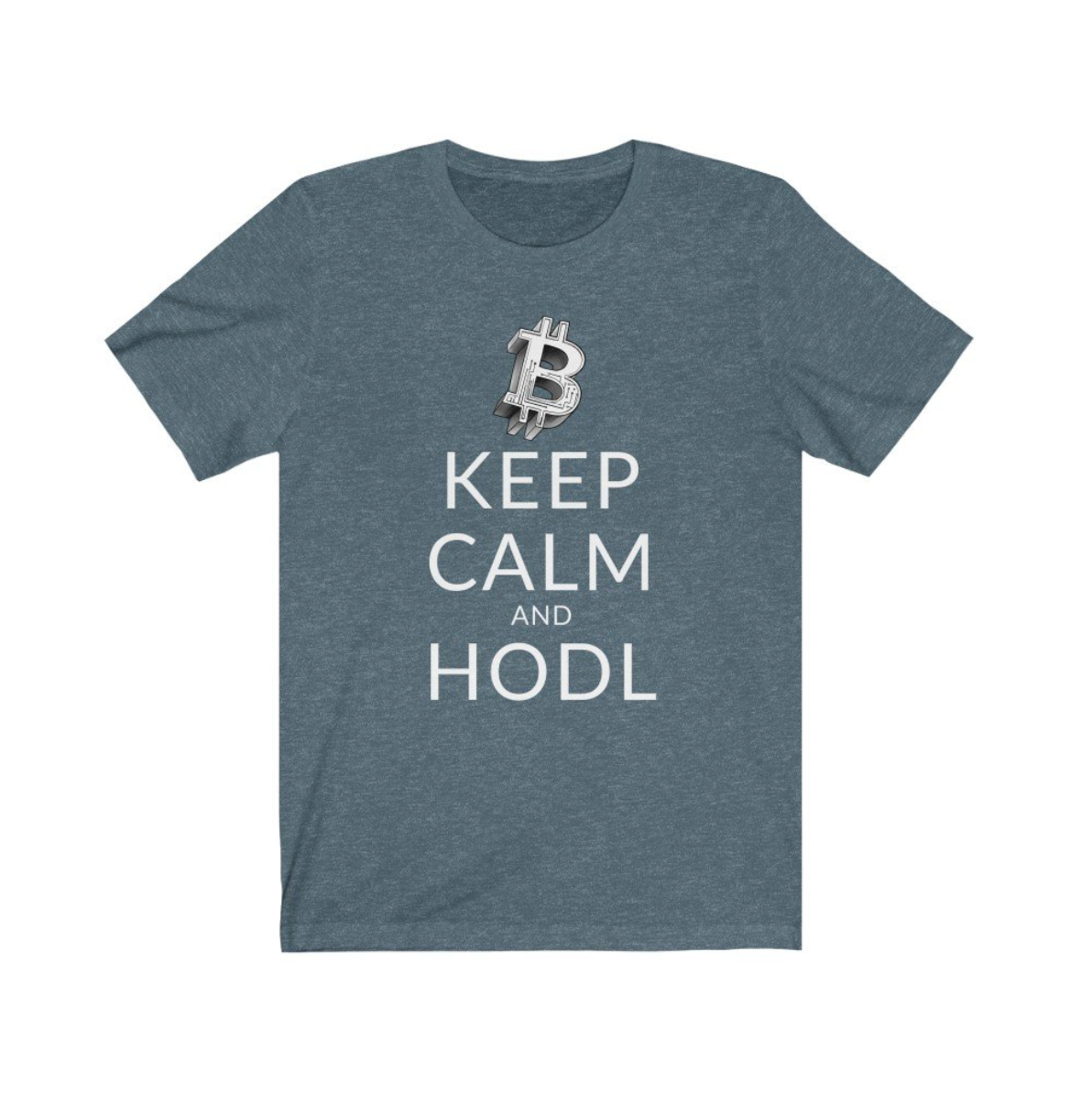 Crypto Clothing Bitcoin Shirt: Keep Calm and HODL White